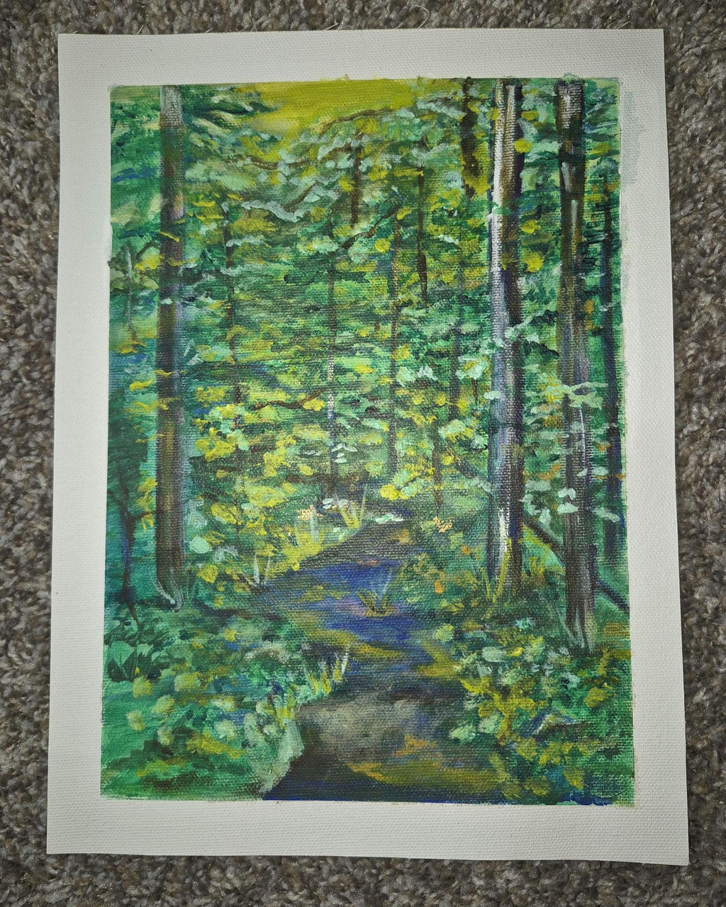 Day in the Woods. 9x12 Canvas