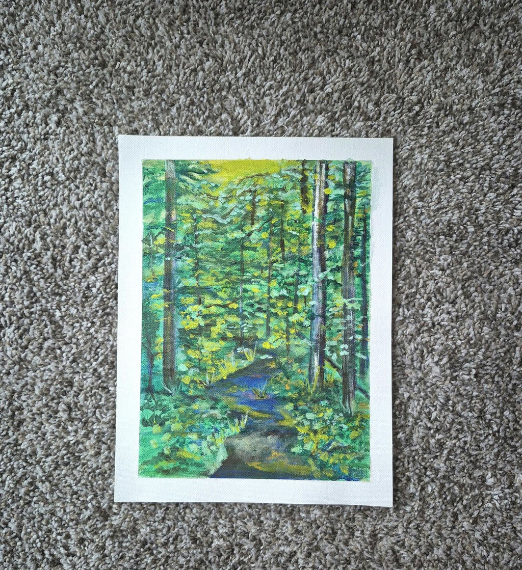 Day in the Woods. 9x12 Canvas