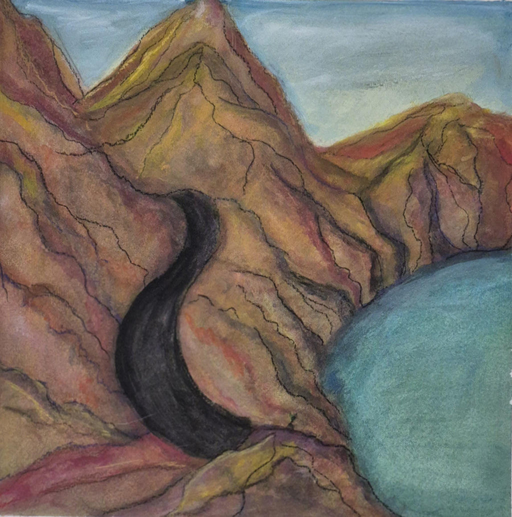 Framed Coastal View Mixed Media  12x12